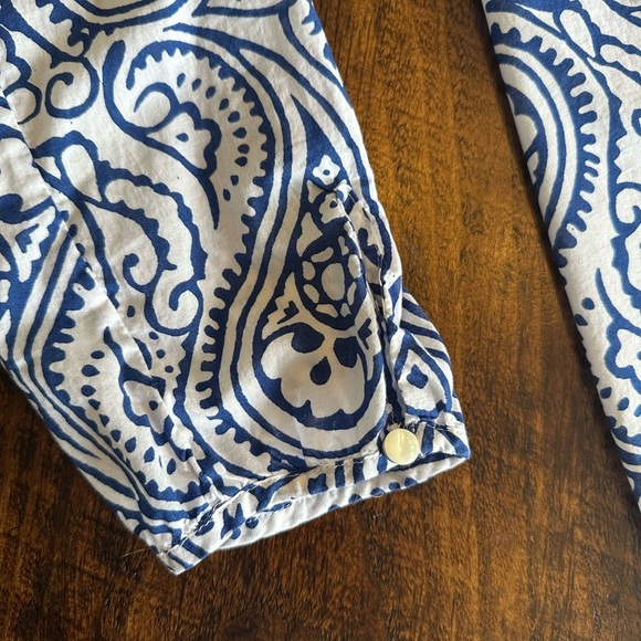 Talbots | Boho 100% Cotton Paisley Beaded Blouse - Picture 6 of 9
